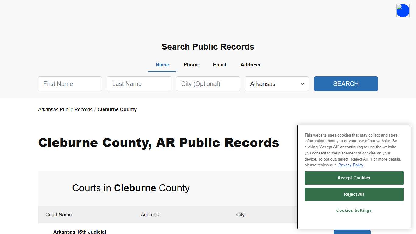 Cleburne County, AR Public Court, Arrest and Inmate Records - ThePublicIndex