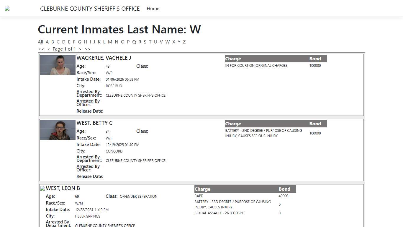 Inmates - ISOMS Portal