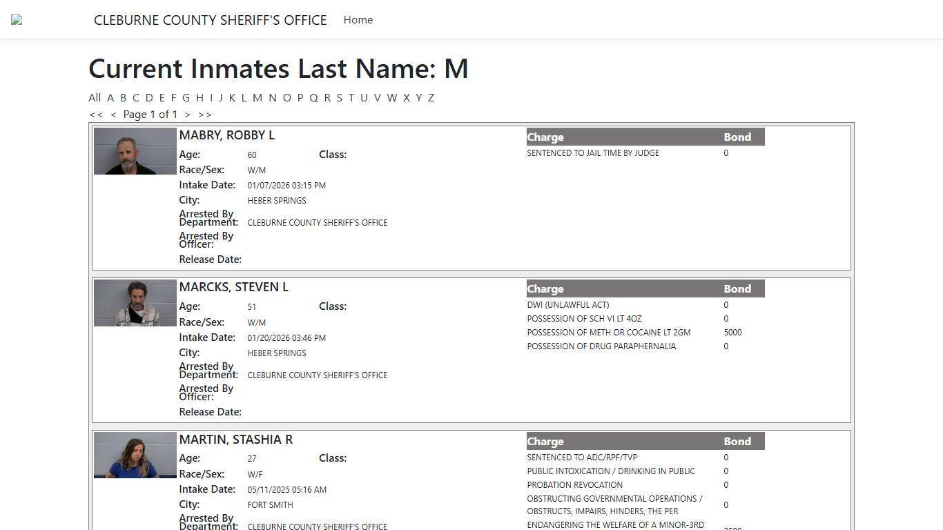 Inmates - ISOMS Portal
